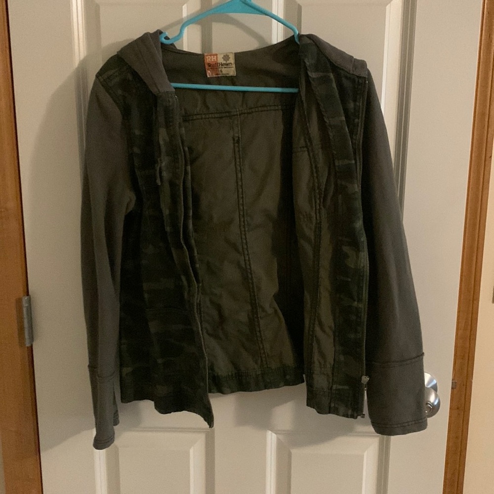 Camo jacket with hood